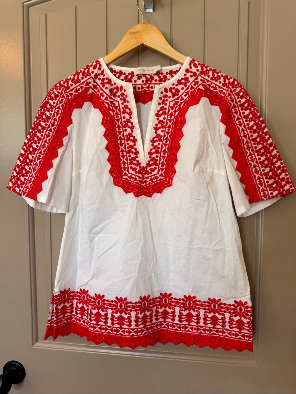 Tory Burch ‘Isla’ Embroidered Eyelet Tunic